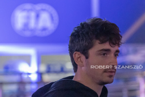Charles Leclerc of Monte-Carlo and Scuderia Ferrari driver arrives to the paddock before the practice session at Formula 1 Heineken Silver Las Vegas Grand Prix on Nov 16, 2023 in Las Vegas, USA.
